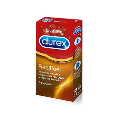 Durex Linea Feeling Contatto RealFeel Confezione con 6 Profilattici
